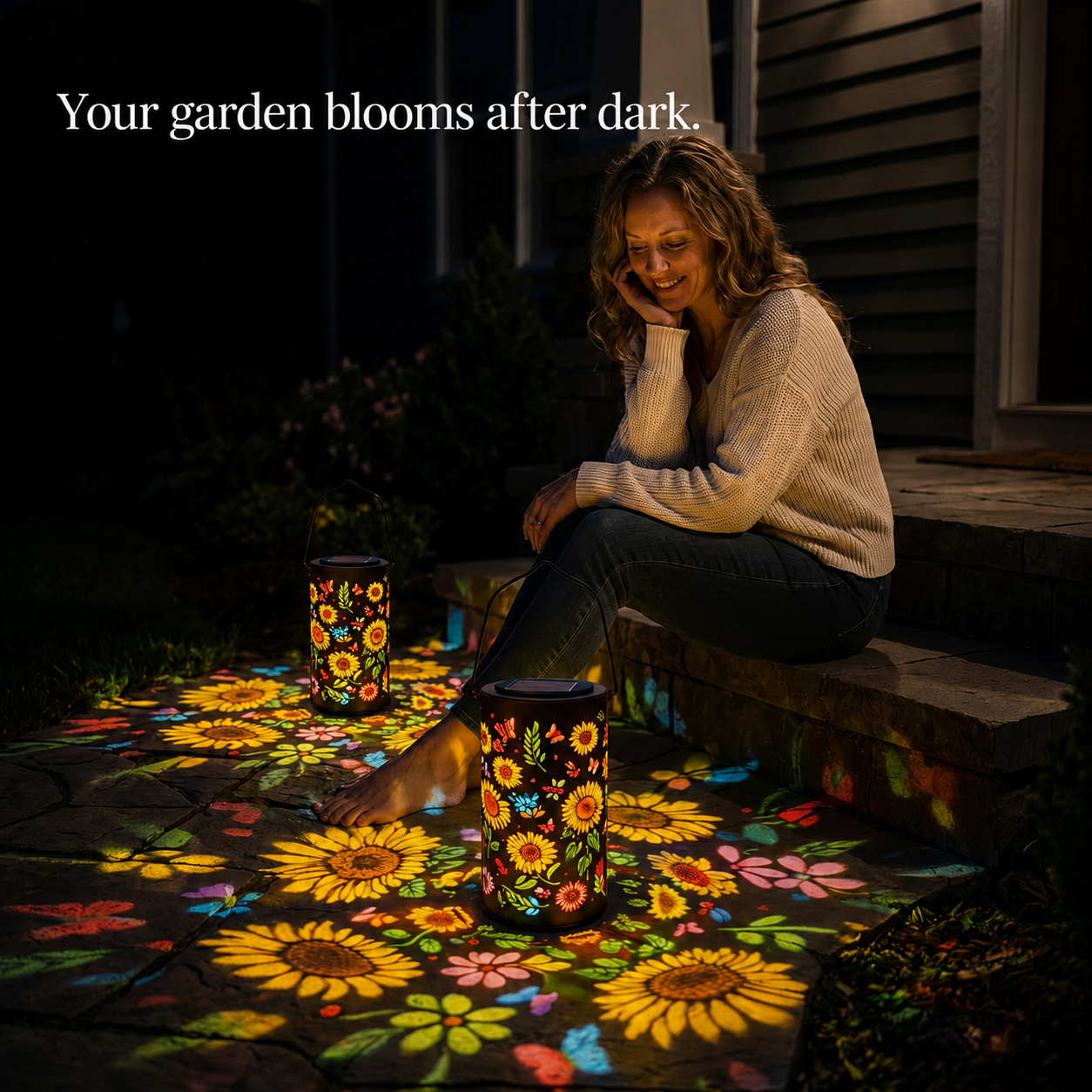 GlowBloom Solar Garden Lantern