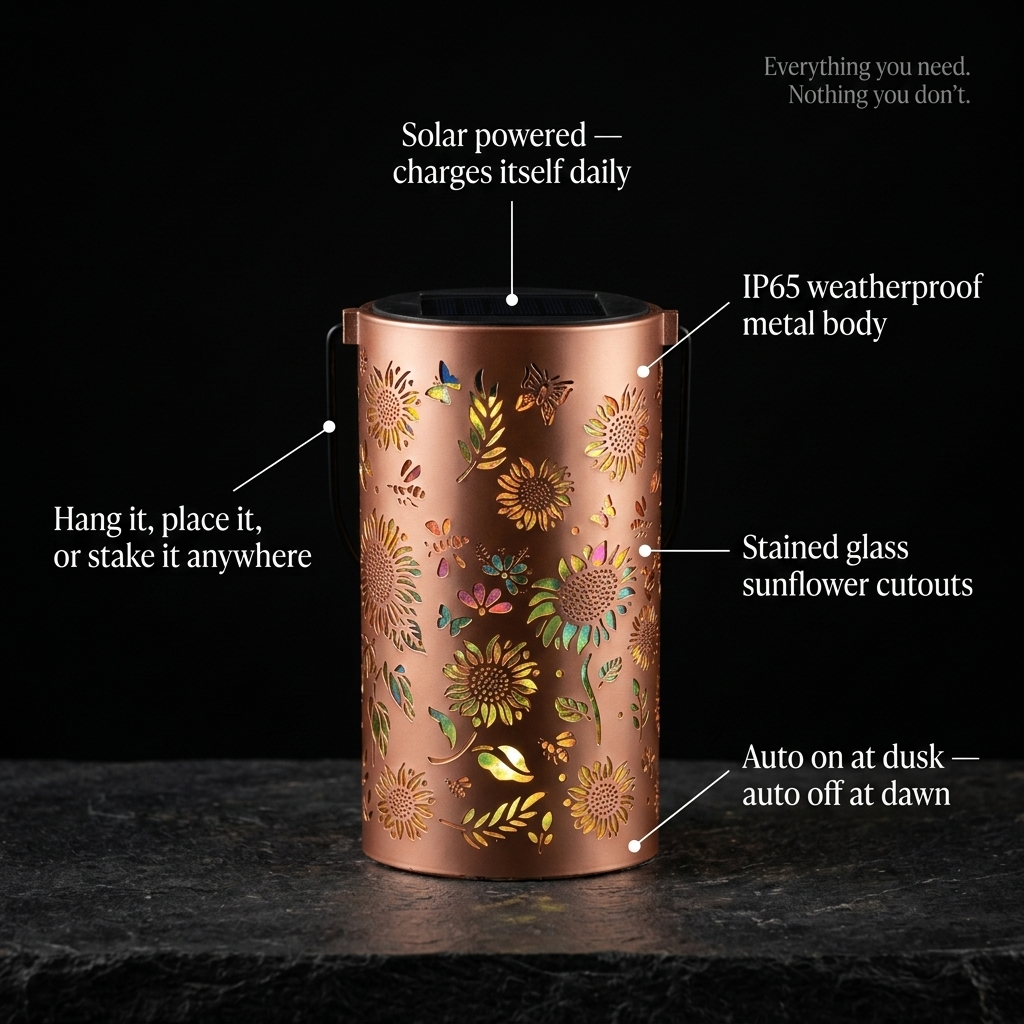 GlowBloom Solar Garden Lantern